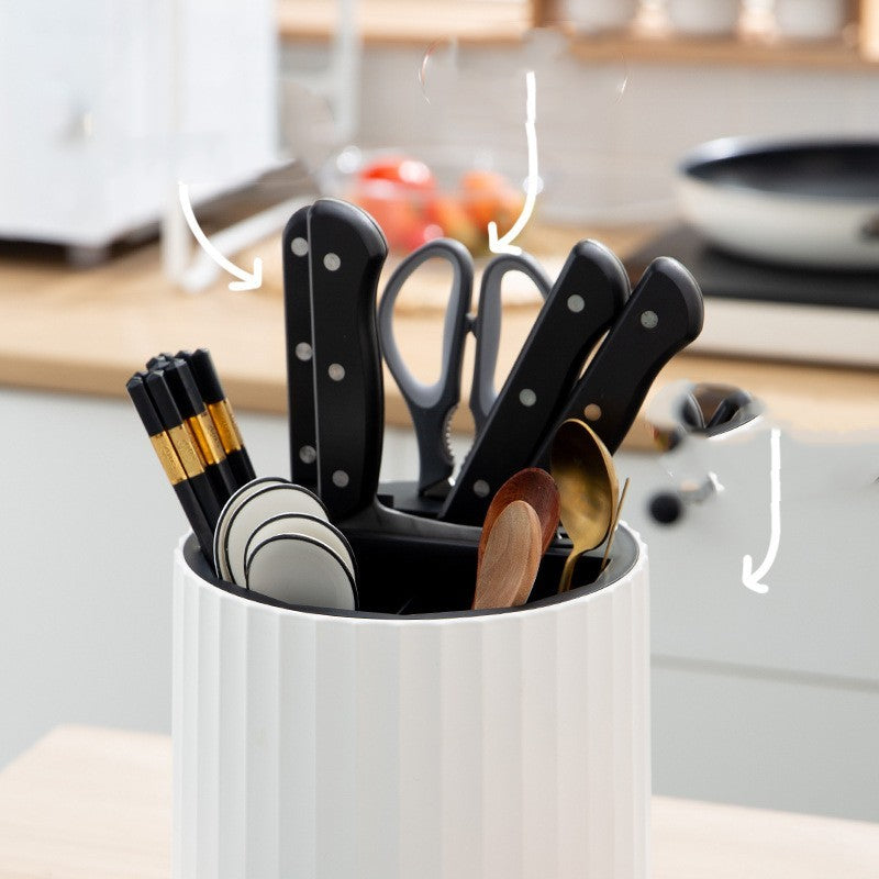 Rotary Kitchen Knife Rest Rack Tool Storage