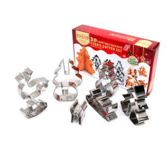 Gingerbread House Stainless Steel Cutters Set