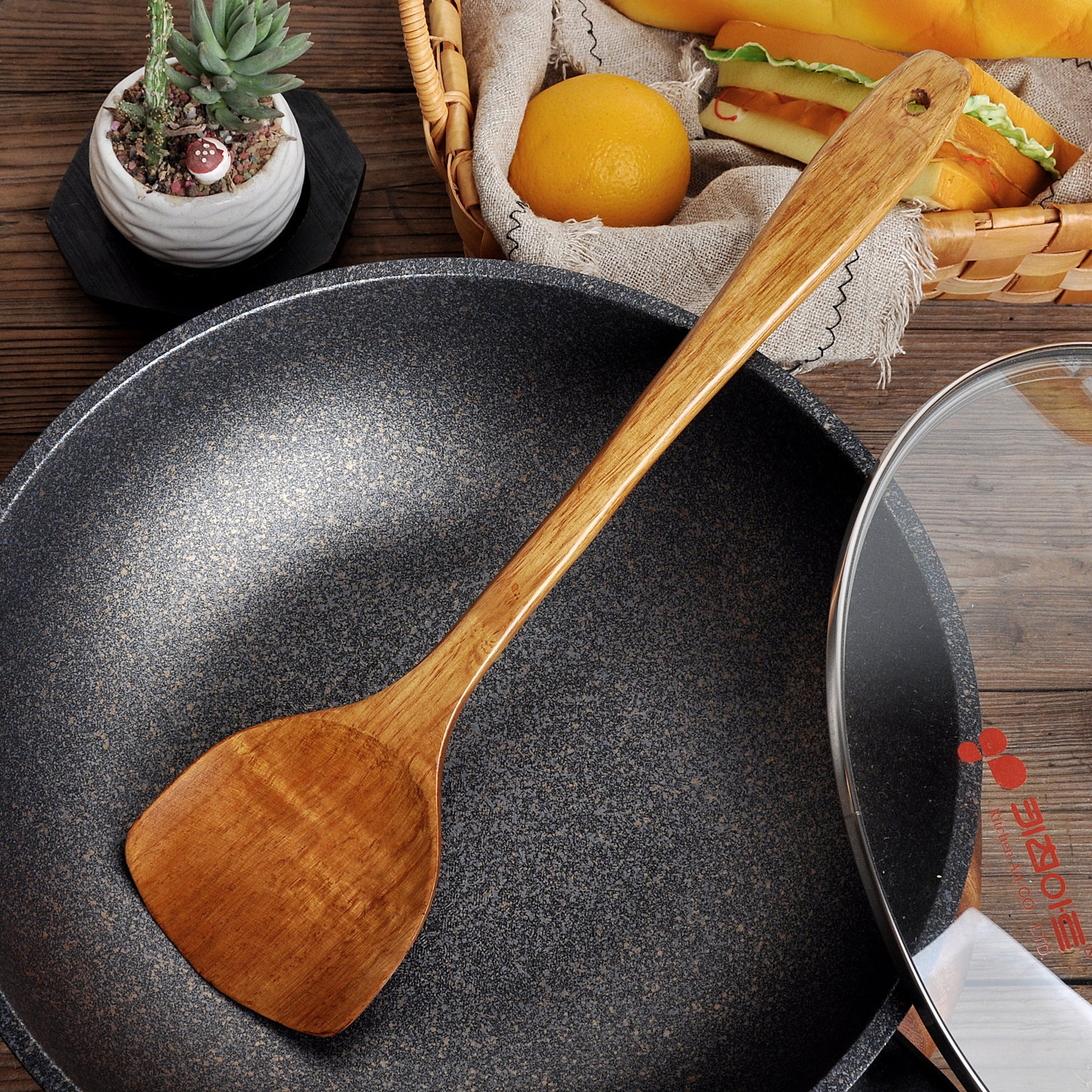 Wooden Non-Stick Cookware Cooking Spatula