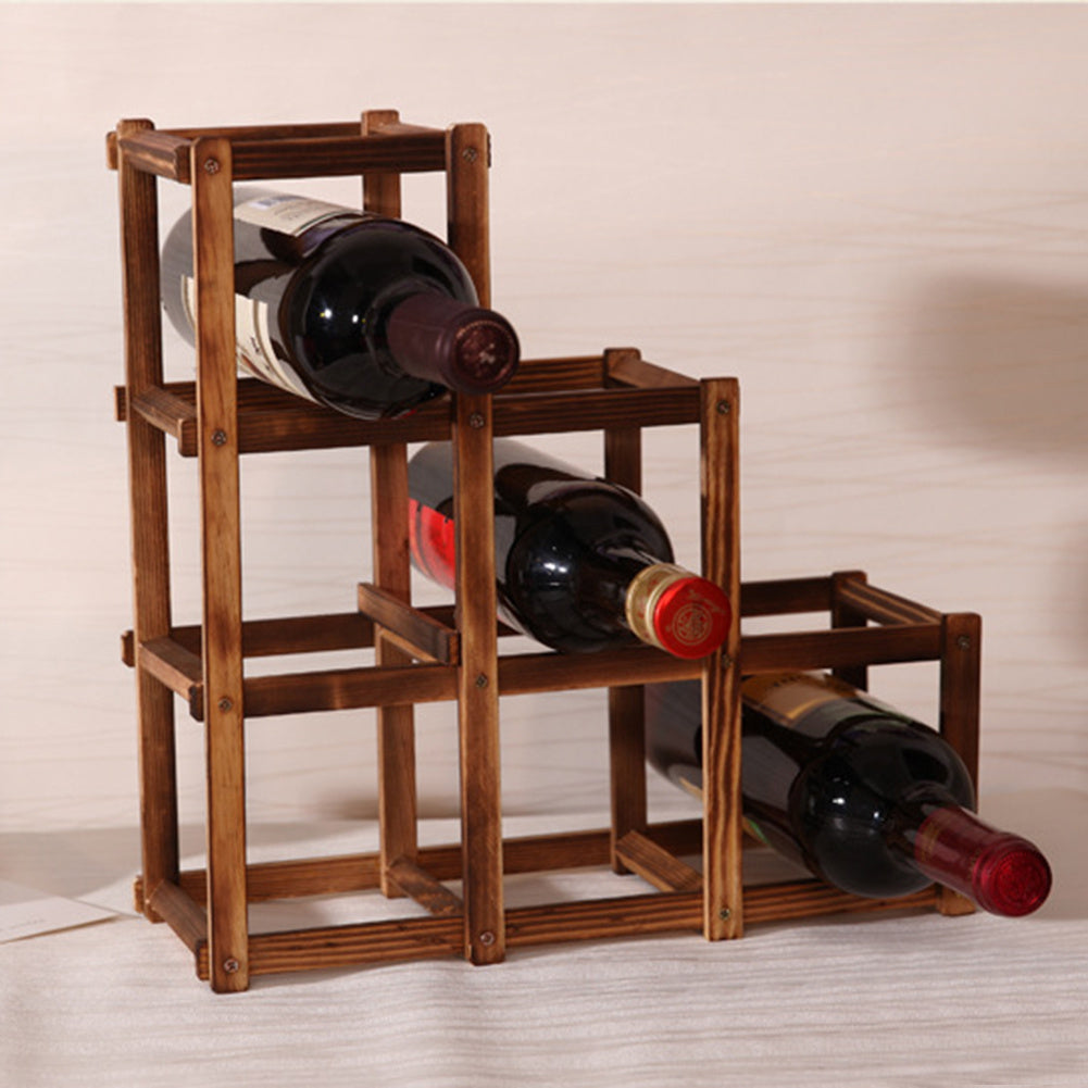 1PC Wood Wine Holder Solid Folding Racks