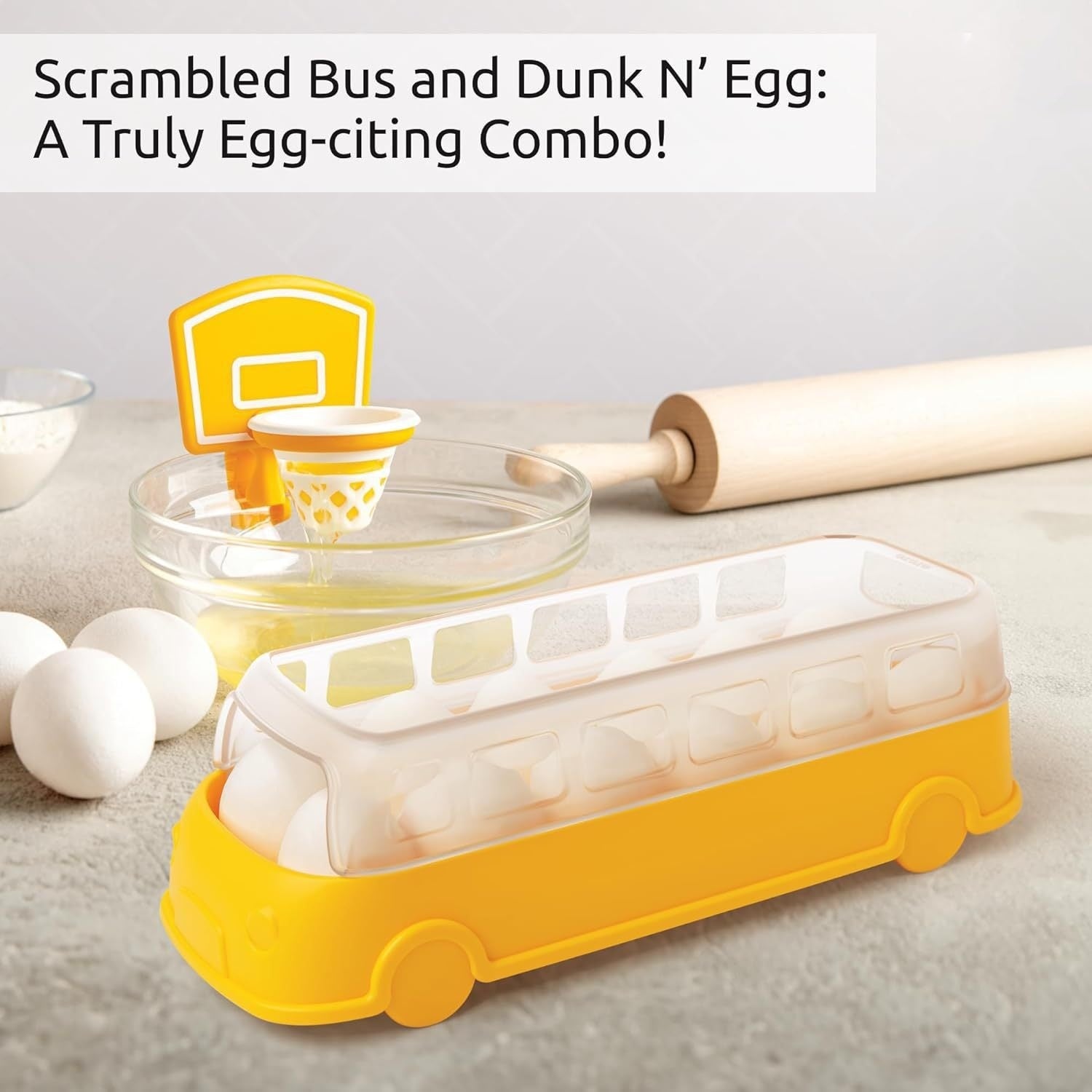 Kitchen Basketball Hoop Egg Yellow And Clear Separator